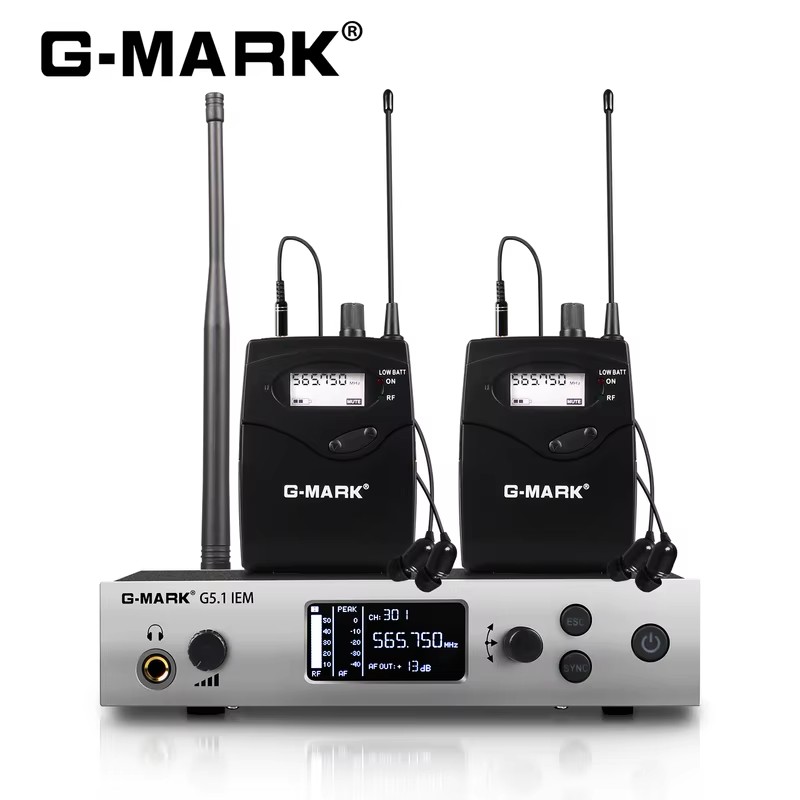 In Ear Monitors For Singers - G-MARK G5.1IEM UHF draadloos in-ear monitorsysteem