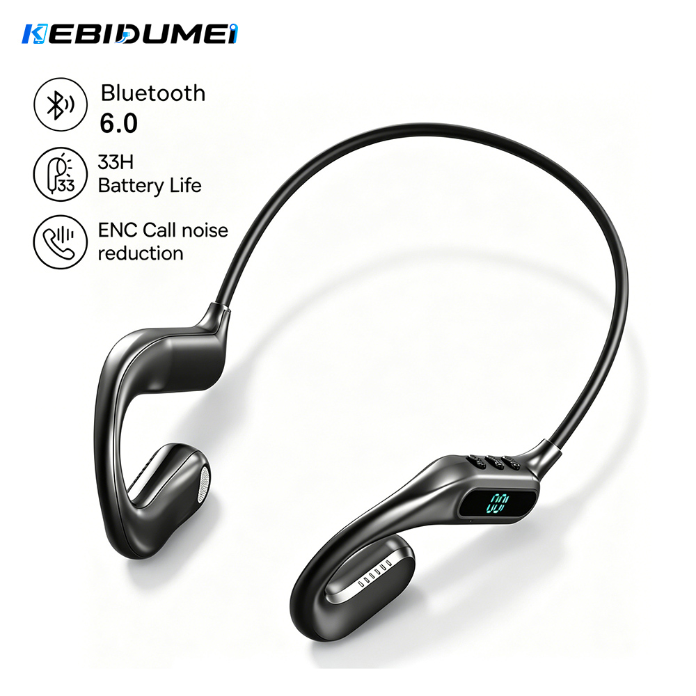Bone Conduction Running Headphones - KEBIDUMEI Open Ear Bluetooth 6.0-hoofdtelefoon Nekband-headsets