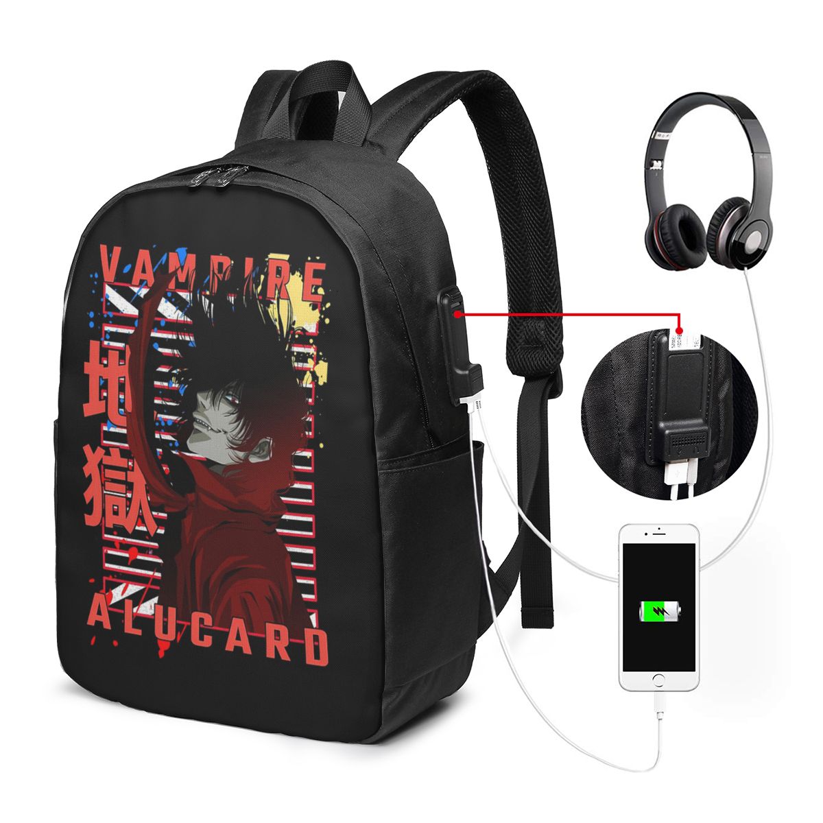 Laptops - Alucard Hellsing Manga Rugzak Reisnotebooktas Computer