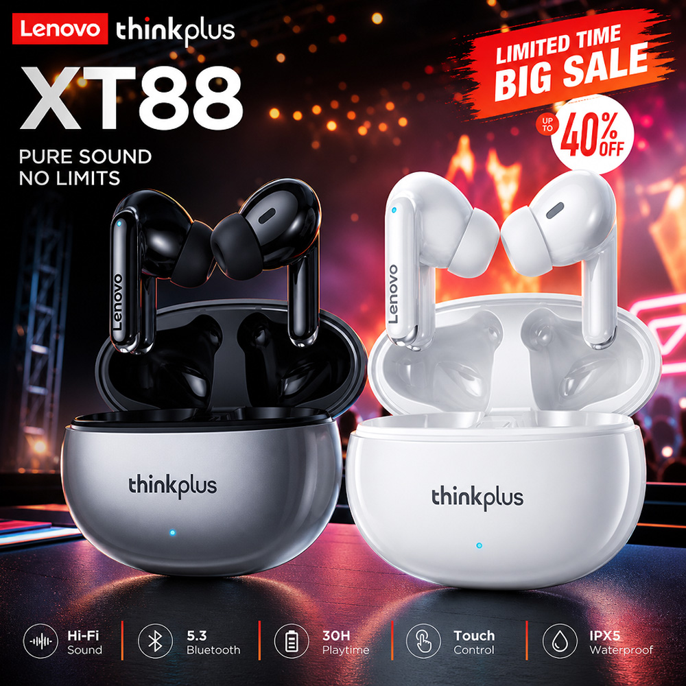 Tws Earbuds Bluetooth 5.3 - Lenovo XT88 TWS draadloze oordopjes, Bluetooth