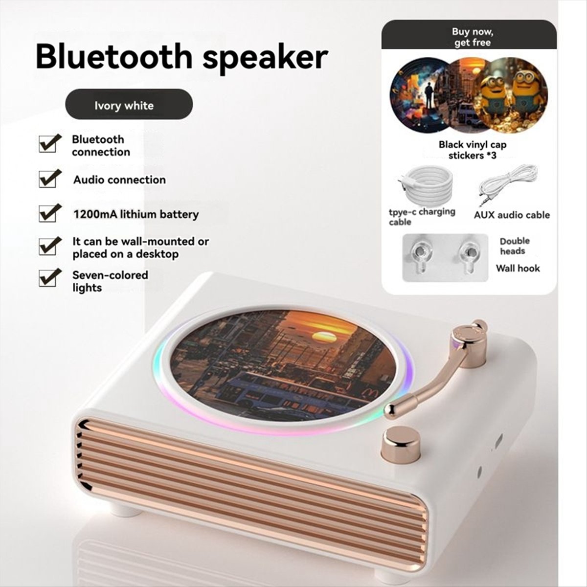 *X07A Draagbare Retro Witte Bl - Speakers recensie en prijs