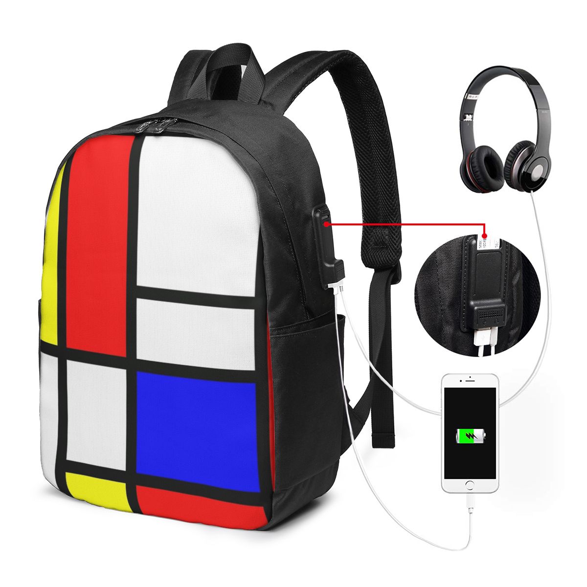 Piet Mondriaan Compositie Rugz - Laptops recensie en prijs