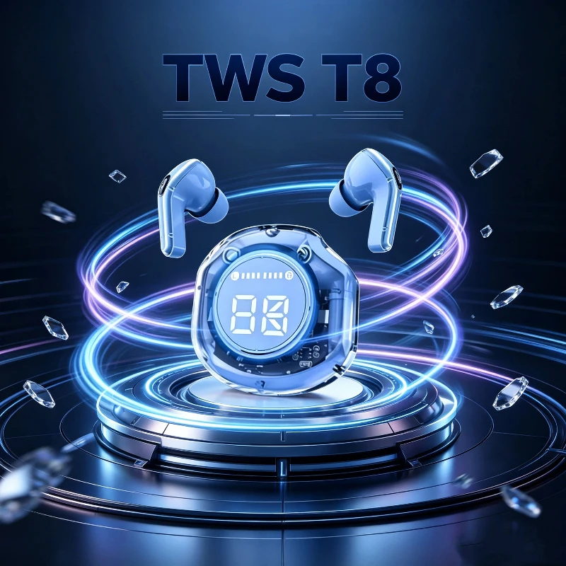 Nieuwe T8 TWS draadloze oordop - Type C Wired Earphones With Mic recensie en prijs
