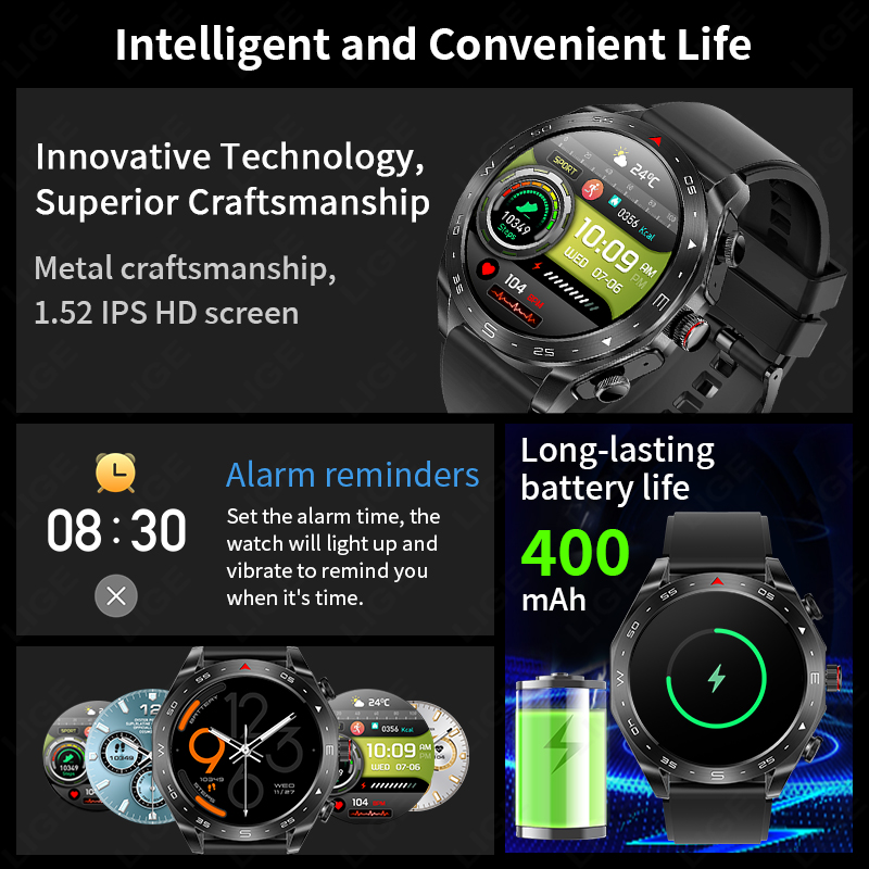 LIGE TWS 2-in-1 Smartwatch met - Sleep Mask Headphones Bluetooth recensie en prijs