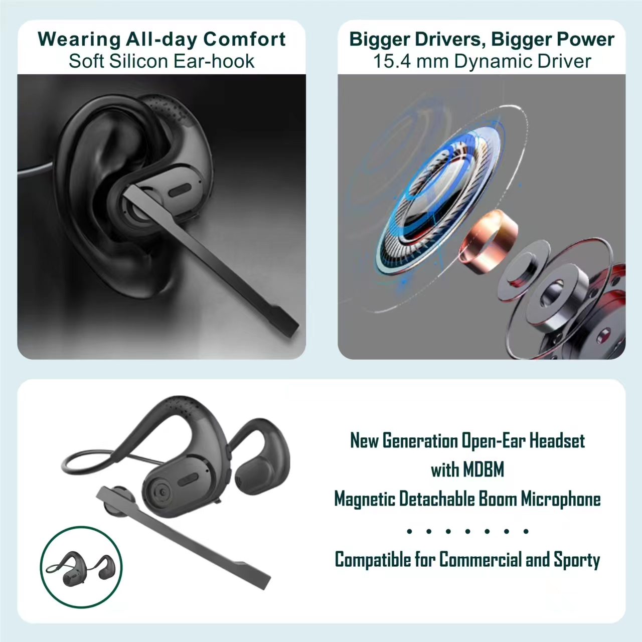 Open-ear hoofdtelefoon met luc - Open Ear Air Conduction Headphones recensie en prijs